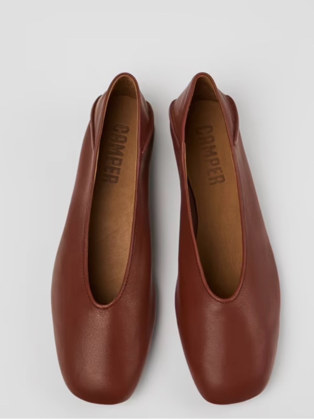 Camper Casi Myra Red Leather Ballerina Flats